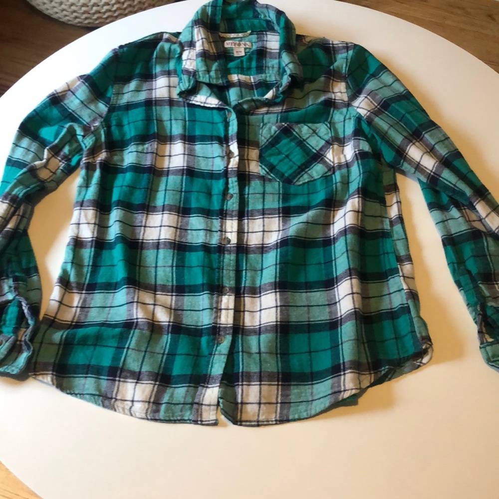 Green plaid flannel